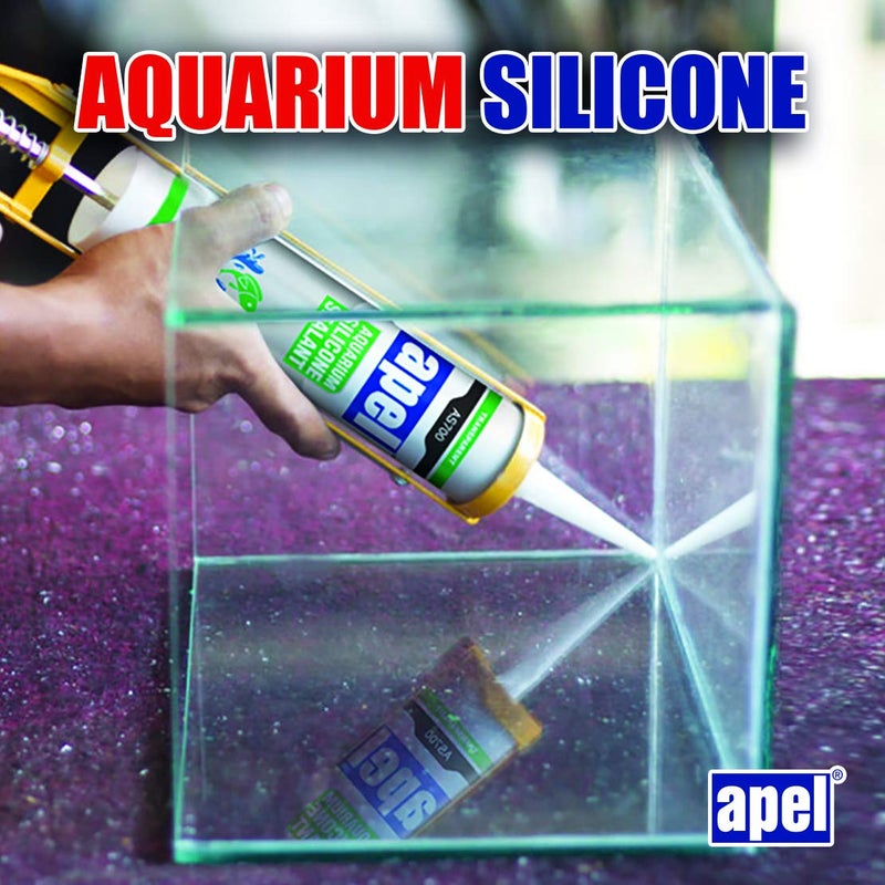 mitreapel Aquarium Silicone Sealant (2 x 10.4 fl oz) Safe for Fish (2 Pack) Clear - Image 3